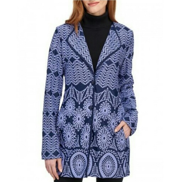 Peck & Peck Sweaters - NWT Peck and Peck Bi Color Long Knit Jacket